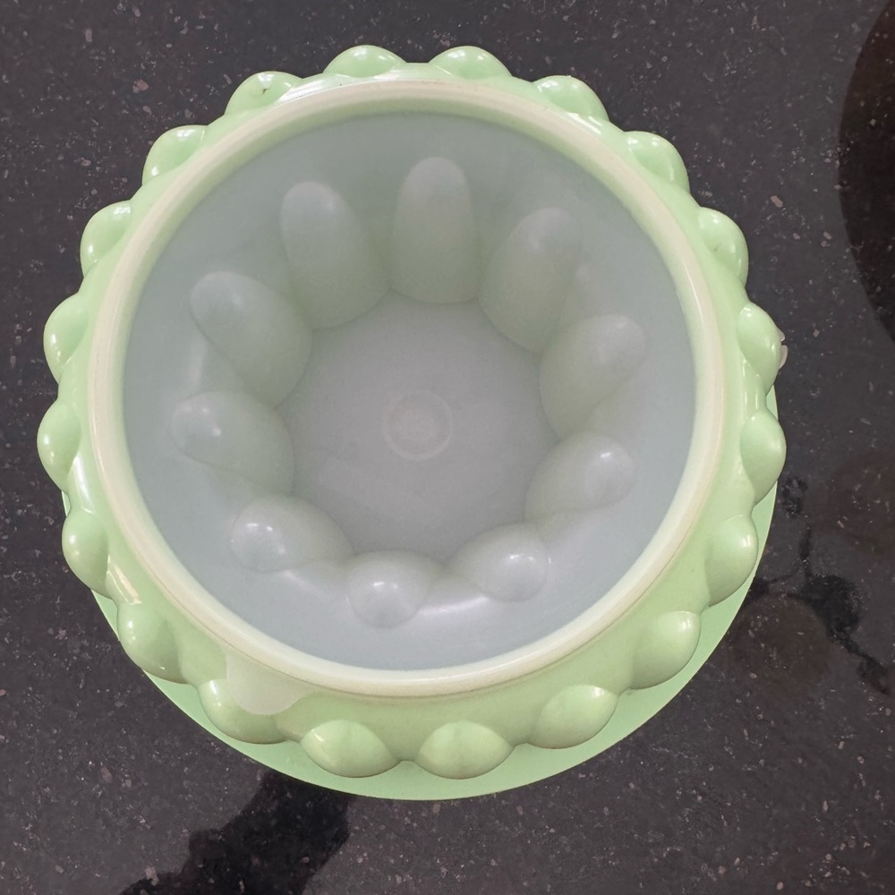 Vintage TUPPERWARE JELLO mold, Mint Green two piece 1970s
